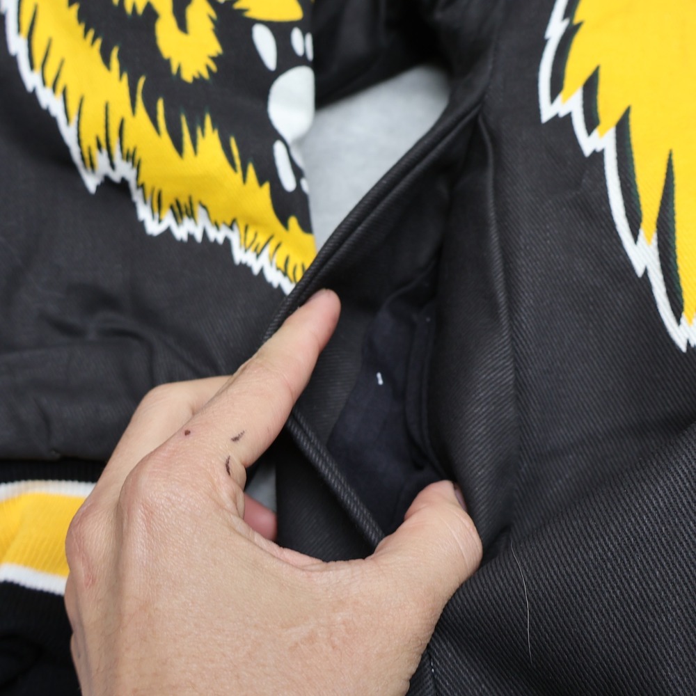 Grambling State Tigers Jacket Mens XL Gallop Black Bomber USA Made VTG Rare USA - Picture 3 of 15